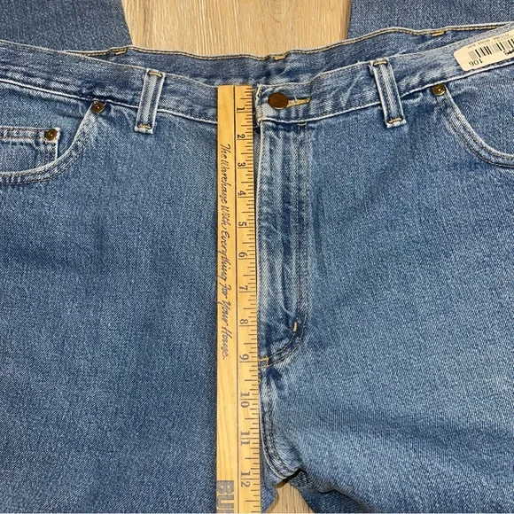 Carhartt Mens Size 42 Relaxed Fit Heavyweight Work Denim Light Wash Blue Classic - Picture 12 of 13
